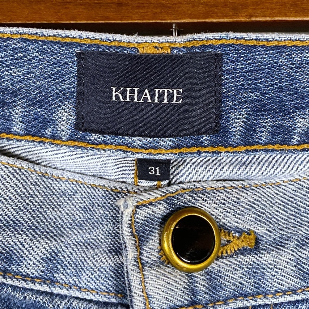 Khaite Kyle Denim Jeans Low Rise Straight Leg Portland - Picture 6 of 7